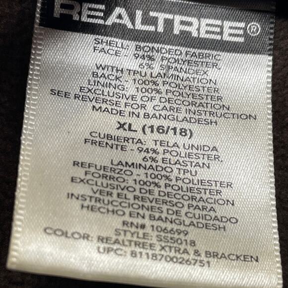 Realtree Xtra Brown Camo Zip Up Jacket w/Side Panels Size XL - Picture 11 of 14